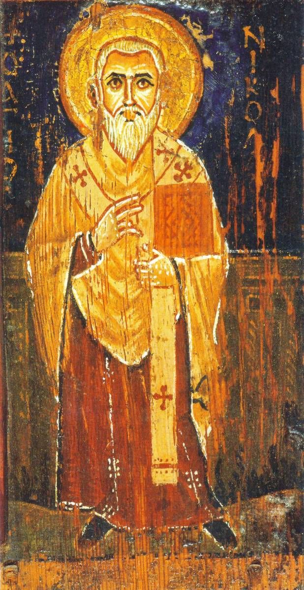 Одне з найдавніших зображень святого Миколая. Походить з монастиря святої Катерини на Синаї. VIII століття. - фото 104933